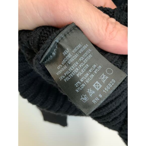 Allison New York Black Ribbed Sweater size large - Picture 4 of 6